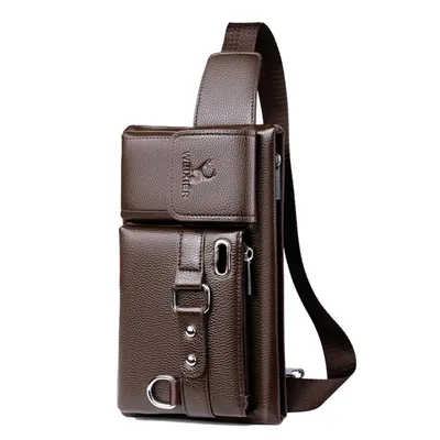 Unisex Single-Shoulder Multi-Function Sports Running Large-Capacity Waist Chest Bag Casual Messenger Wallet