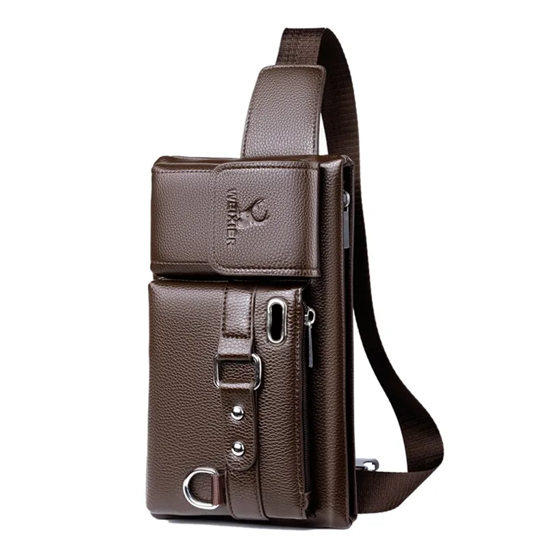 Unisex Single-Shoulder Multi-Function Sports Running Large-Capacity Waist Chest Bag Casual Messenger Wallet