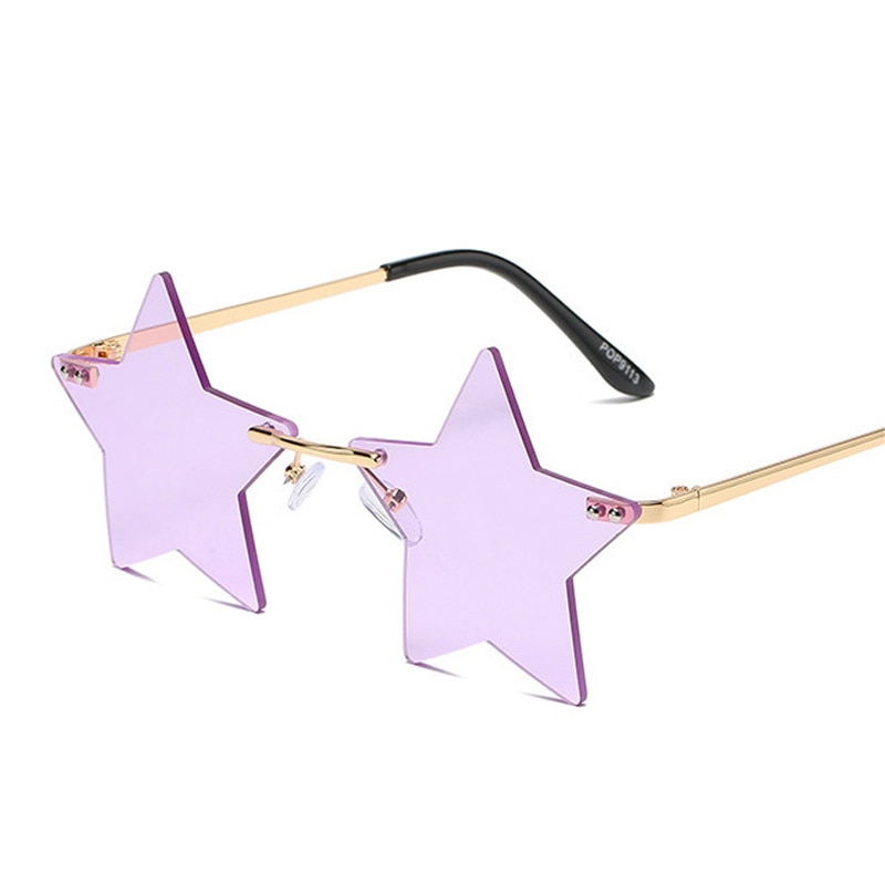 Unisex Star Sunglasses Unique Rimless Eyewear