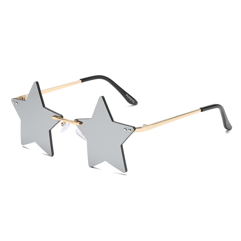 Unisex Star Sunglasses Unique Rimless Eyewear