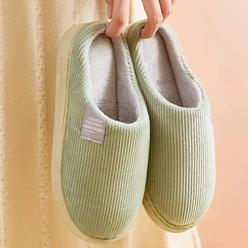 Unisex Thick Soft Bottom Home Slippers Household Plush Slippers Anti-slip Thermal Slippers Indoor Winter Unisex Thick Soft Bottom Home Slippers Household Plush Slippers Anti-slip Thermal Slippers Indoor Winter