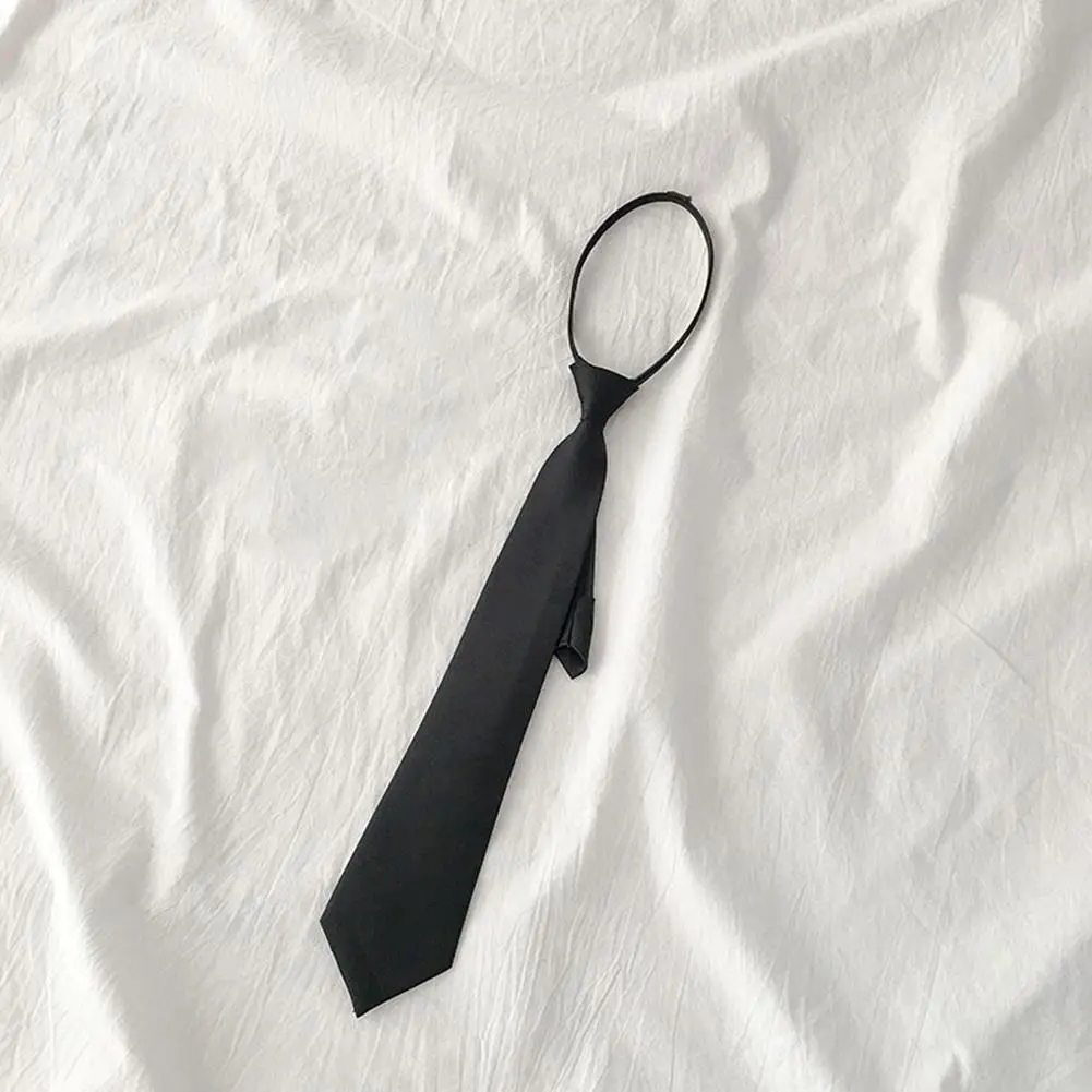 Unisex Ties Retro Silky Narrow Neck Tie Slim Smooth Bow Tie Korean Style Simple Elegant All-match