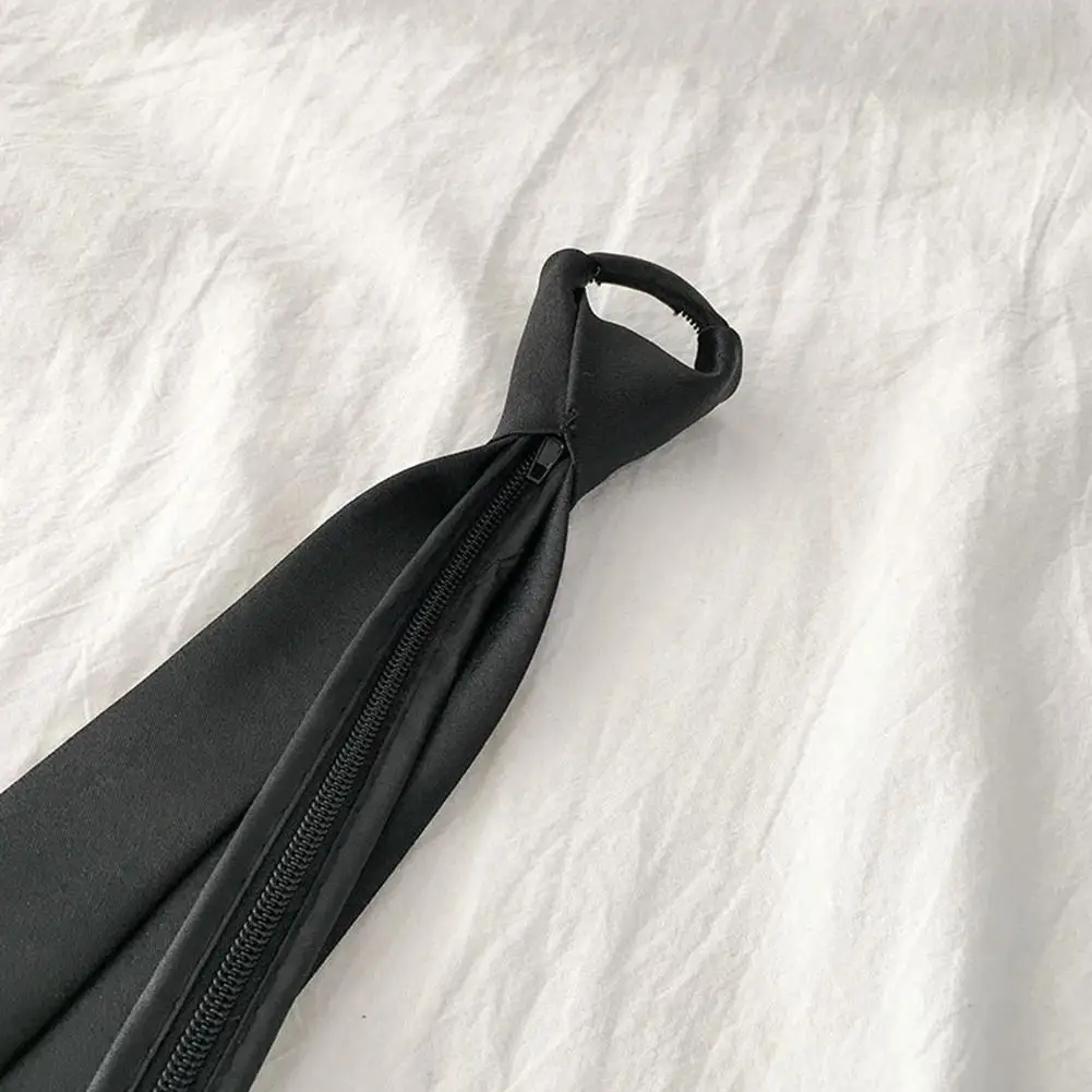 Unisex Ties Retro Silky Narrow Neck Tie Slim Smooth Bow Tie Korean Style Simple Elegant All-match