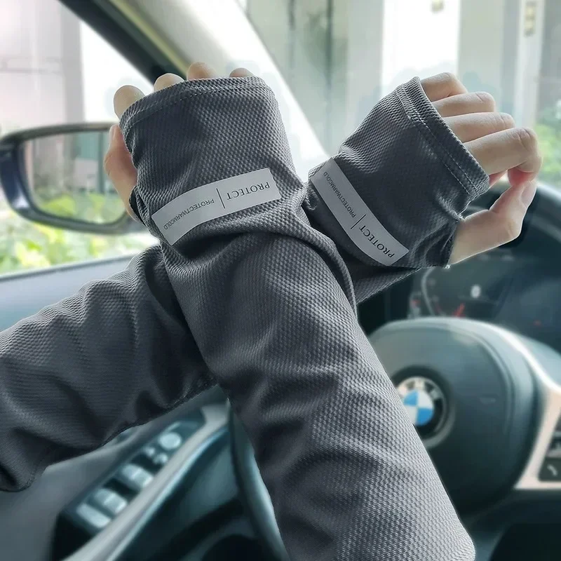 Unisex UV Protection Ice Sleeves Summer Sun Protection Arm Sleeves Outdoor Cycling Driving Arm Sleeves Gloves Sweat Unisex UV Protection Ice Sleeves Summer Sun Protection Arm Sleeves Outdoor Cycling Driving Arm Sleeves Gloves Sweat