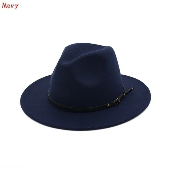 Unisex Vintage Wide Brim Hat Church Party Felt Jazz Cap Cowboy Hat Unisex Vintage Wide Brim Hat Church Party Felt Jazz Cap Cowboy Hat