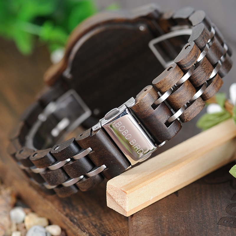 Unisex Wood and Metal Watch