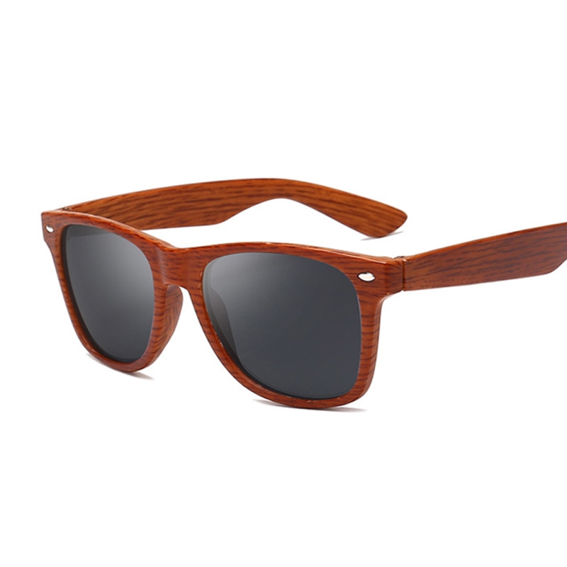 Unisex Wood Grain Sunglasses