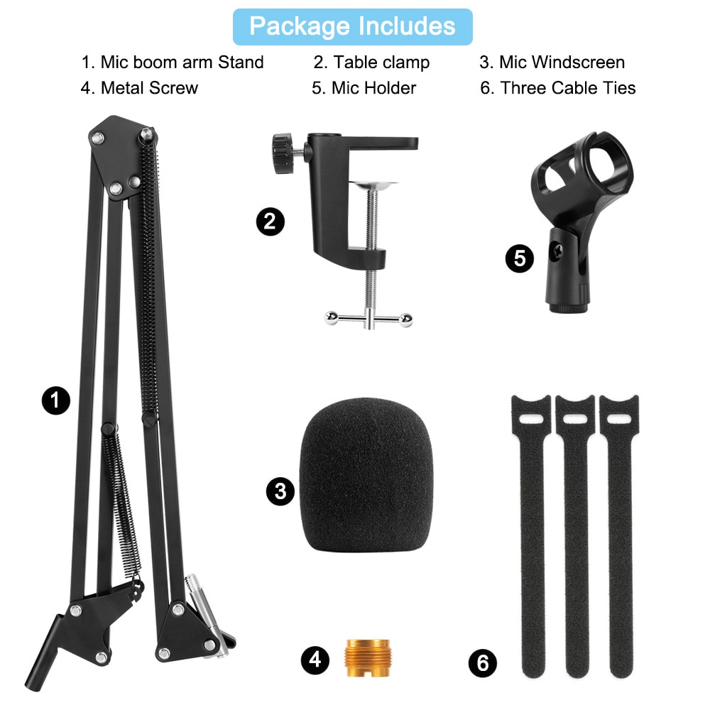 Universal Adjustable Desk Clamp Mic Stand Universal Adjustable Desk Clamp Mic Stand