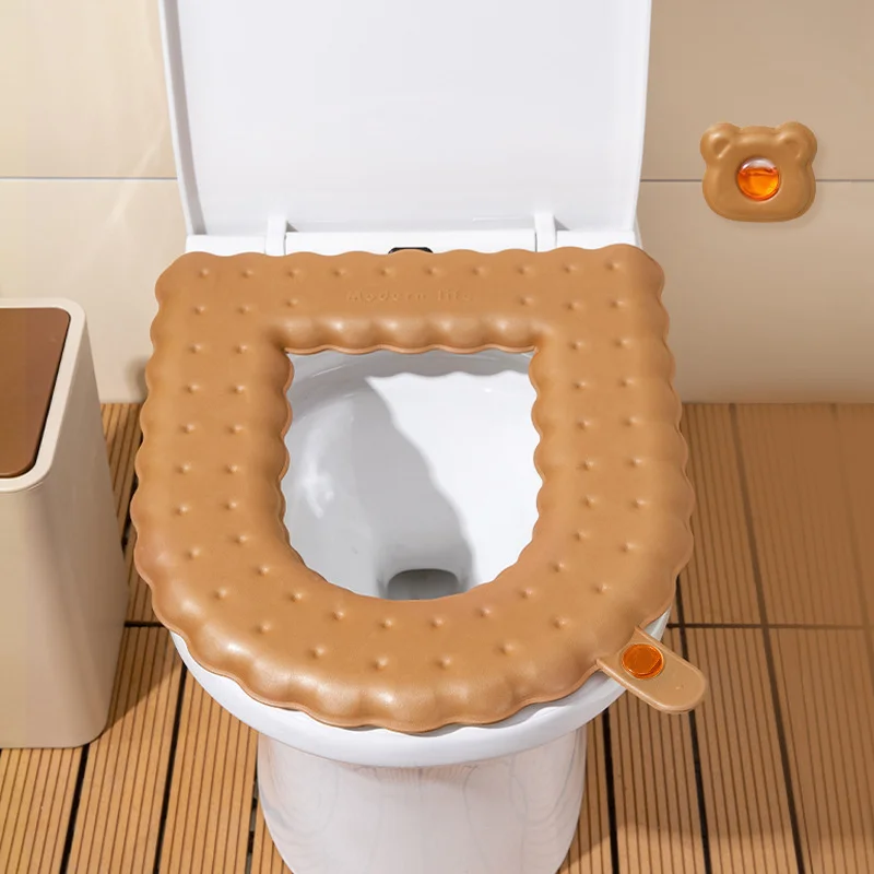 Universal Aromatherapy Toilet Seat Cushion Cover Large Waterproof Washable Adhesive Four Season Household Toilet Seat