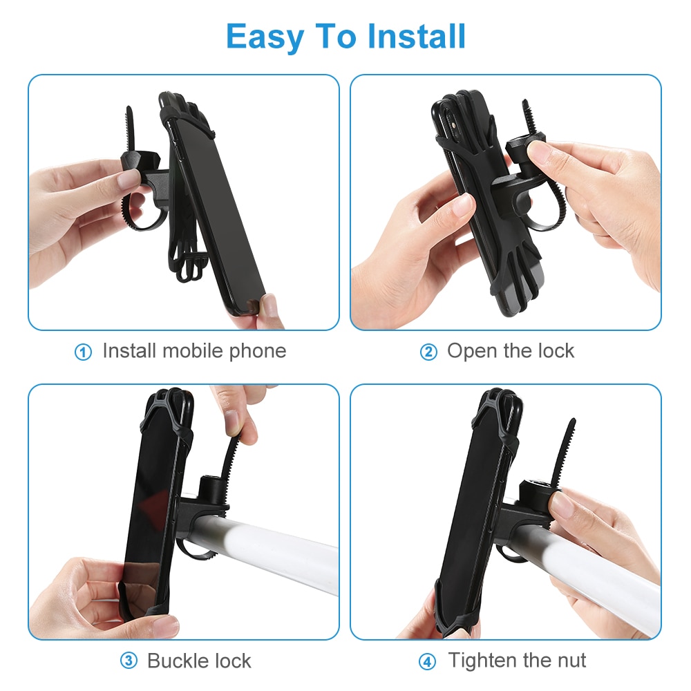 Universal Bicycle Phone Holder Handlebar Mount Universal Bicycle Phone Holder Handlebar Mount
