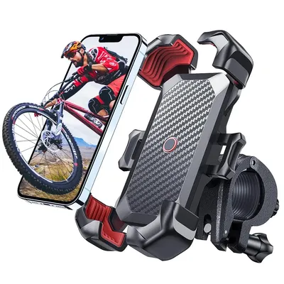 Universal Bike Phone Holder 360° View Bicycle Phone Holder for 4.7-7 inch Mobile Phone Stand Shockproof Bracket GPS Clip