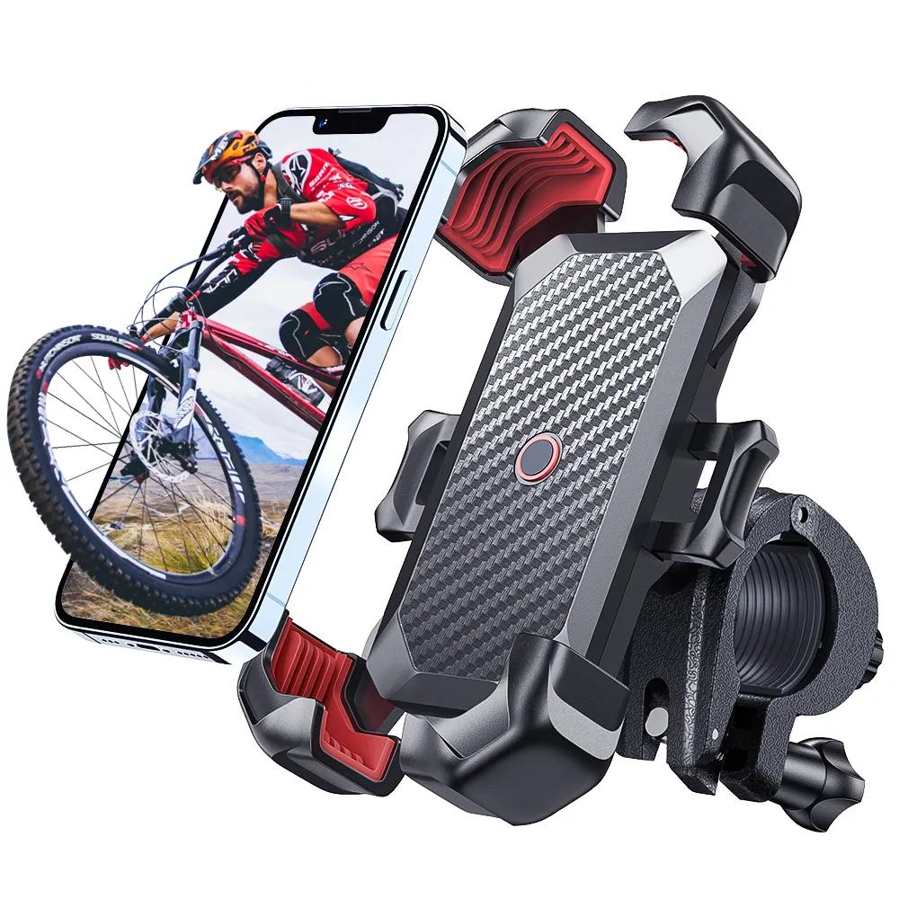 Universal Bike Phone Holder 360° View Bicycle Phone Holder for 4.7-7 inch Mobile Phone Stand Shockproof Bracket GPS Clip