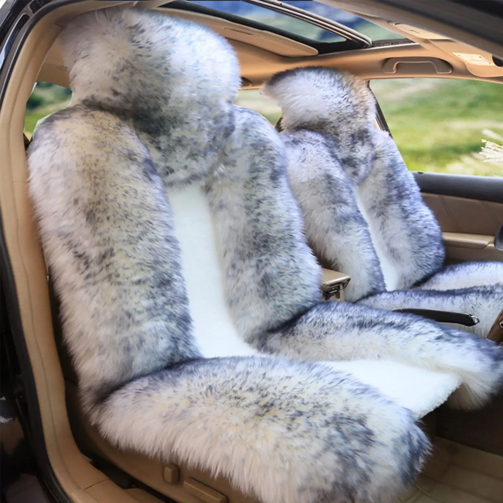 Universal Car Front Seat Covers Australian Wool Autumn Auto Seat Warm Cushion Fur Interior Winter Accessories M5E5 Universal Car Front Seat Covers Australian Wool Autumn Auto Seat Warm Cushion Fur Interior Winter Accessories M5E5
