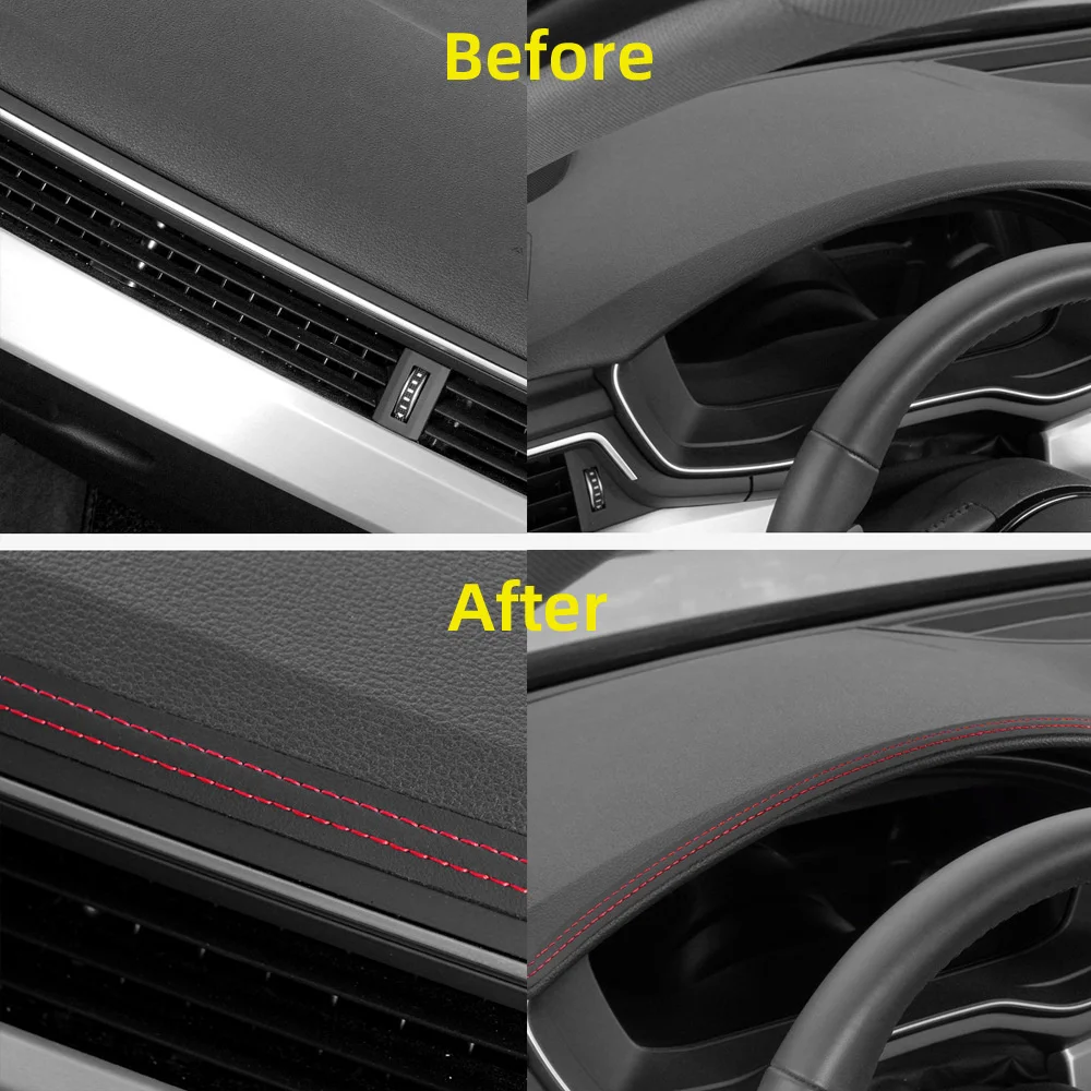 Universal Car Mouldings Trim Pu Leather DIY Braid Decorative Line Strip For Door Dashboard Sticker Car Interior