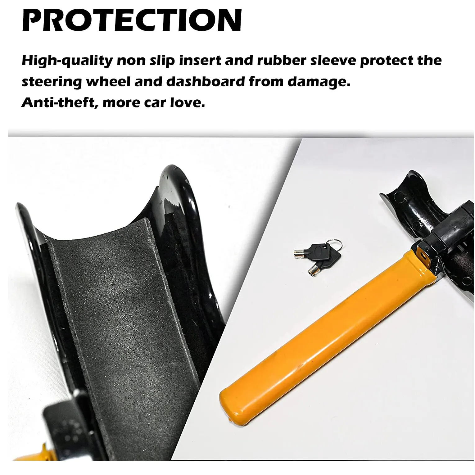 Universal Car Steering Wheel Lock Fit Maximum Security Steering Anti-Theft T-Bar Steering Wheel Immobiliser Universal Car Steering Wheel Lock Fit Maximum Security Steering Anti-Theft T-Bar Steering Wheel Immobiliser