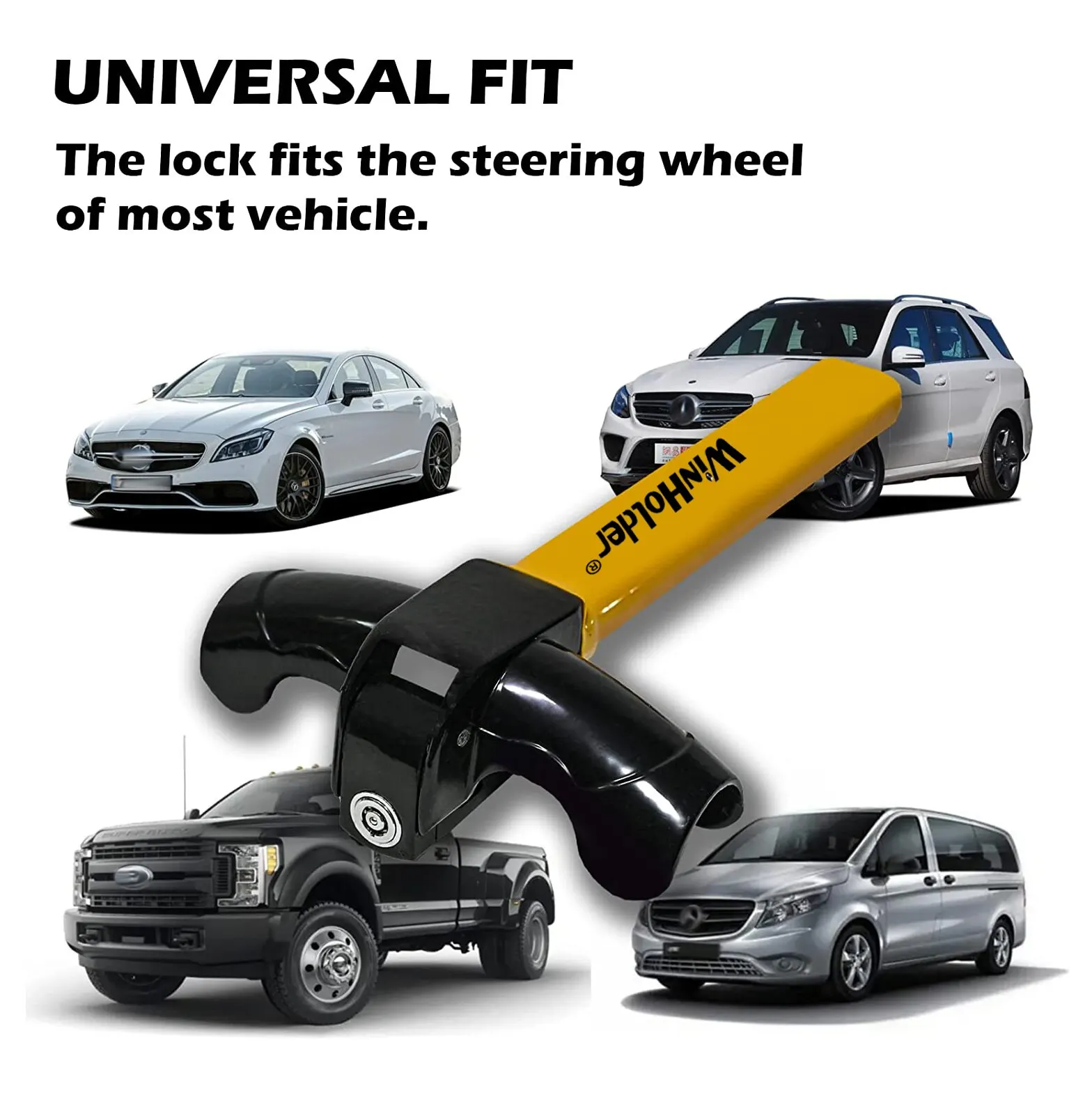 Universal Car Steering Wheel Lock Fit Maximum Security Steering Anti-Theft T-Bar Steering Wheel Immobiliser Universal Car Steering Wheel Lock Fit Maximum Security Steering Anti-Theft T-Bar Steering Wheel Immobiliser