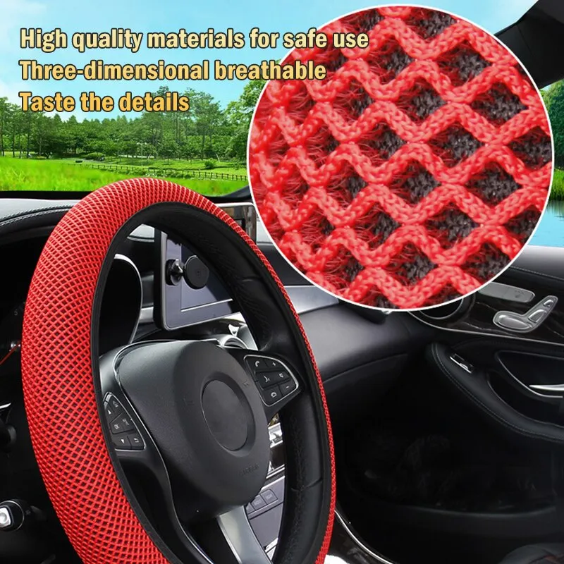 Universal Fashion Car Steering Wheel Cover Without Inner Ring Elastic Grip For Easy Installation And Removal Non Slip Universal Fashion Car Steering Wheel Cover Without Inner Ring Elastic Grip For Easy Installation And Removal Non Slip