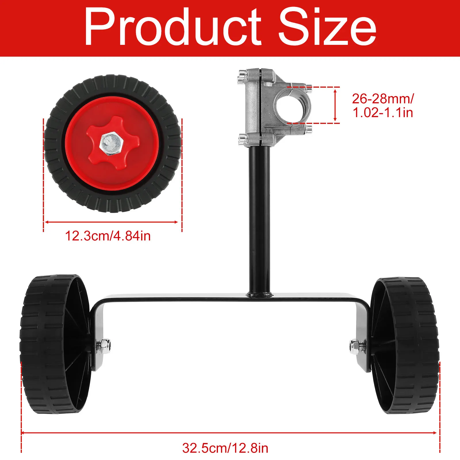Universal Lawn Mower Support Wheel Adjustable Grass Gasoline Trimmer Attachment Garden Portable Side Hanging Electric Universal Lawn Mower Support Wheel Adjustable Grass Gasoline Trimmer Attachment Garden Portable Side Hanging Electric