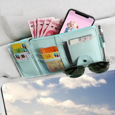 Universal Leather Sun Visor Organizer Universal Leather Sun Visor Organizer