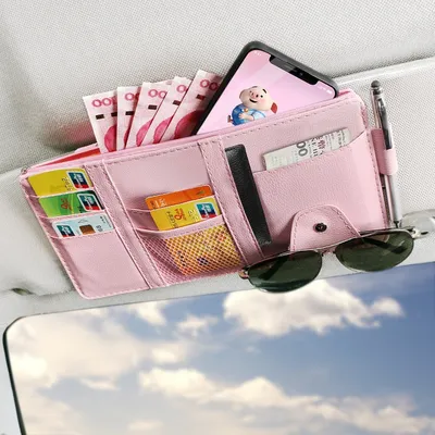Universal Leather Sun Visor Organizer Universal Leather Sun Visor Organizer