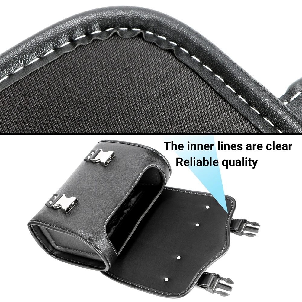 Universal Motorcycle Saddlebags Fork Bag PU Leather Luggage Pouch Side Tool Bag Saddle Bag for for Honda for Bmw for