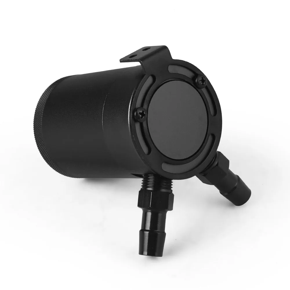 Universal Oil Catch Can Compact Baffled 2-Port Aluminum Reservoir Oil Catch Tank Fuel Tank Parts Two hole breathable Universal Oil Catch Can Compact Baffled 2-Port Aluminum Reservoir Oil Catch Tank Fuel Tank Parts Two hole breathable