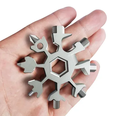 Universal Portable 18-in-1 EDC Snowflake Torque Wrench Multi-tool Stainless Steel Tools Set Multifunction Hand Tools