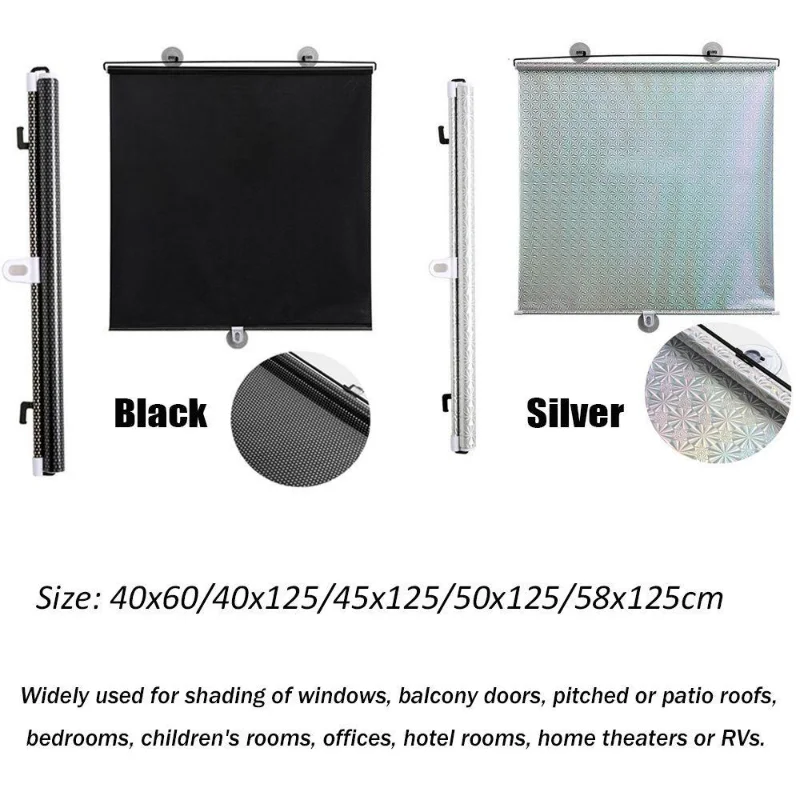 Universal Roller Blinds Suction Cup Sunshade Nail-free Blackout Curtain Car Bedroom Kitchen Office Window Sun-shading Universal Roller Blinds Suction Cup Sunshade Nail-free Blackout Curtain Car Bedroom Kitchen Office Window Sun-shading