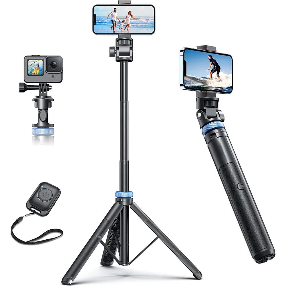 Universal Selfie Stick Tripod Lightweight With Wireless Bluetooth Remote Tripod Stand