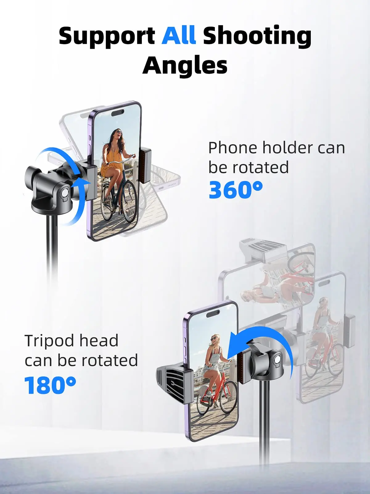 Universal Selfie Stick Tripod Lightweight With Wireless Bluetooth Remote Tripod Stand