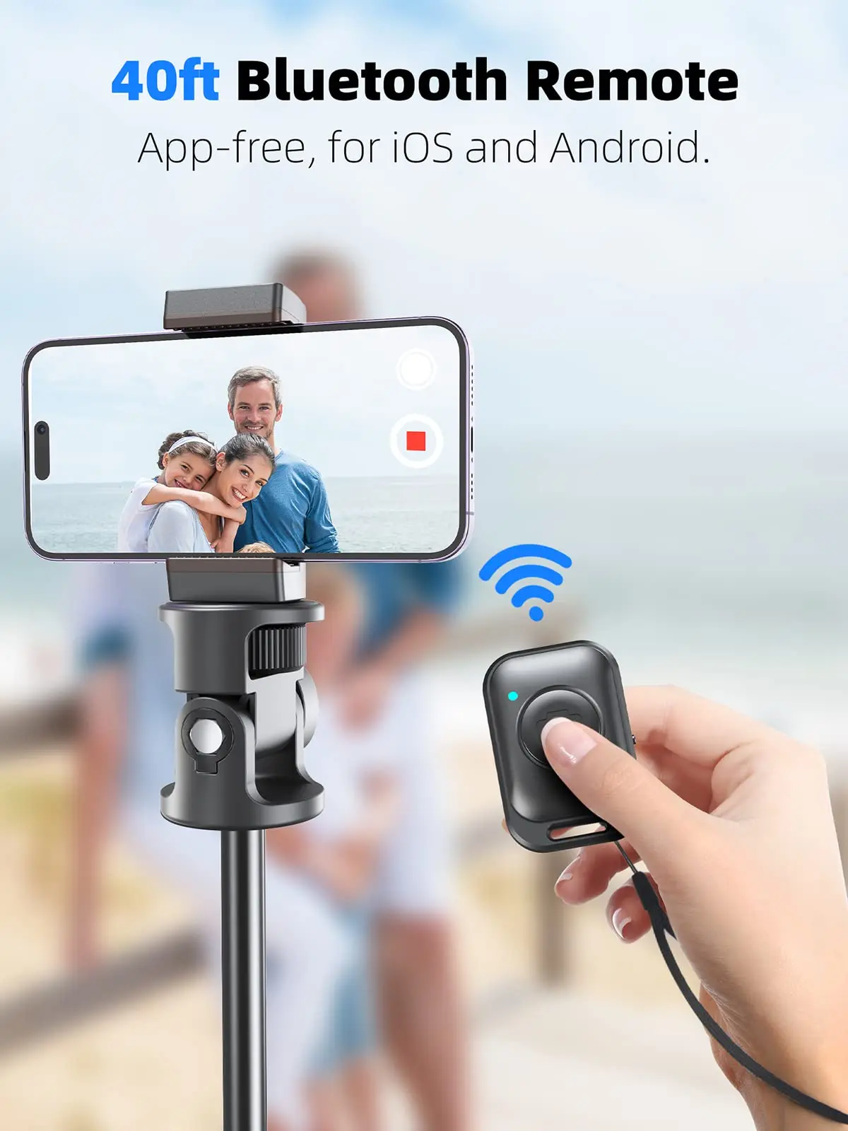 Universal Selfie Stick Tripod Lightweight With Wireless Bluetooth Remote Tripod Stand