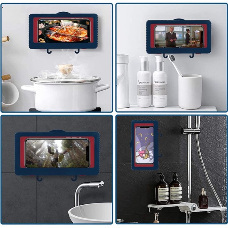 Universal Shower Phone Mount with Hooks