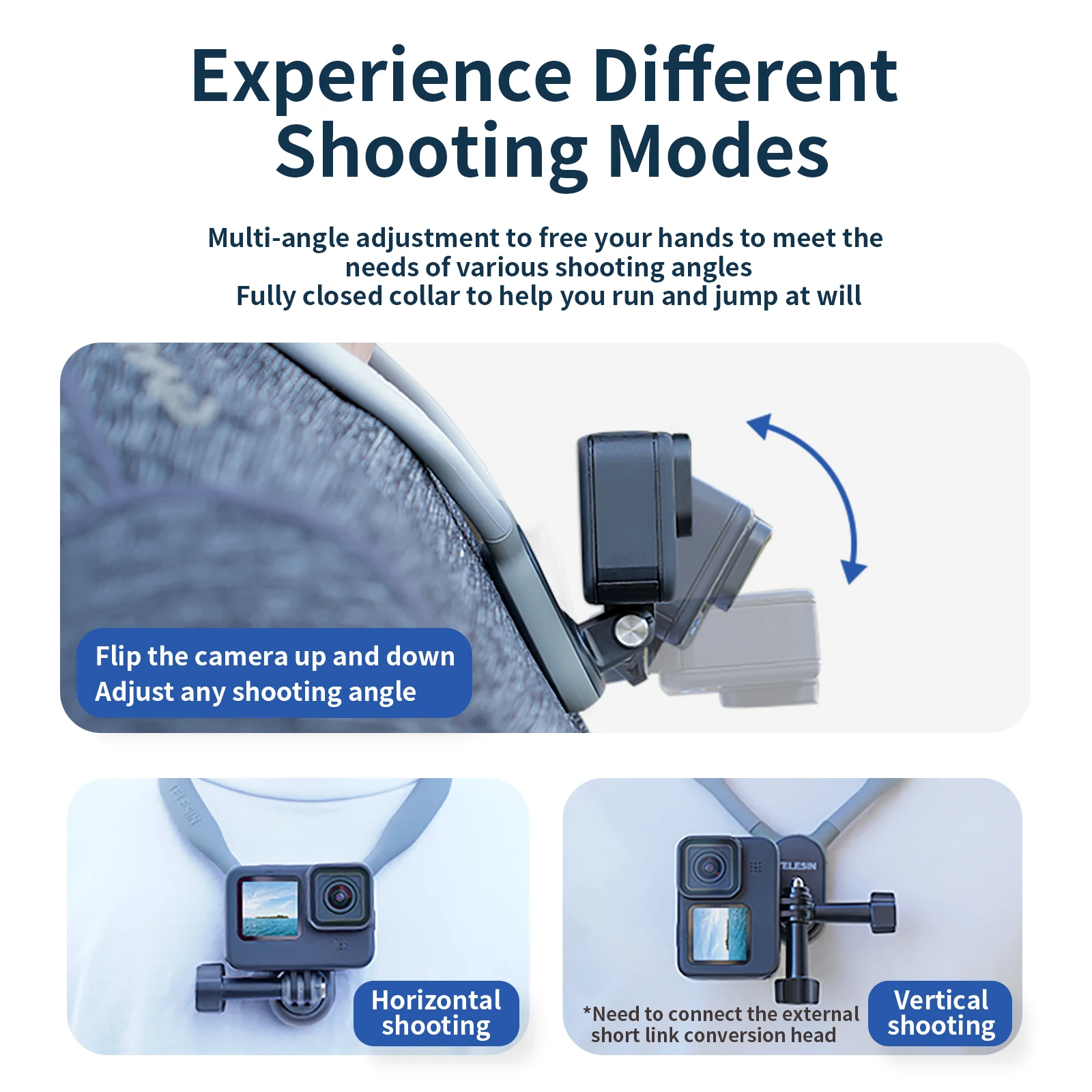 Universal Silicone Neck Hold Mount for GoPro and Smartphone Magnetic Action Accessories
