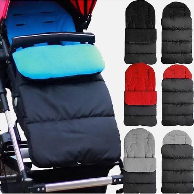 Universal Stroller Winter Sleeping Bag Kids Warm Windproof Footmuff Cover Blanket Toes Buggy Seat Cushion Newborn