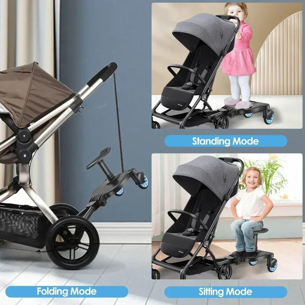 Universal Strollers Step Board Adapter with Seat Second Child Jogger Twins Scooter Baby Pram Hitchhiker Bumper Universal Strollers Step Board Adapter with Seat Second Child Jogger Twins Scooter Baby Pram Hitchhiker Bumper