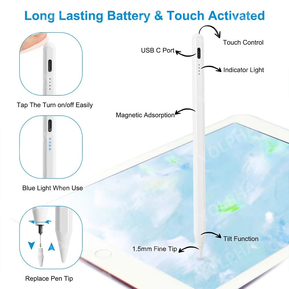 Universal Stylus Pen for Android IOS Touch Screen Capacitive Pen for iPad for Apple Pencil Drawing Pen For Huawei Universal Stylus Pen for Android IOS Touch Screen Capacitive Pen for iPad for Apple Pencil Drawing Pen For Huawei