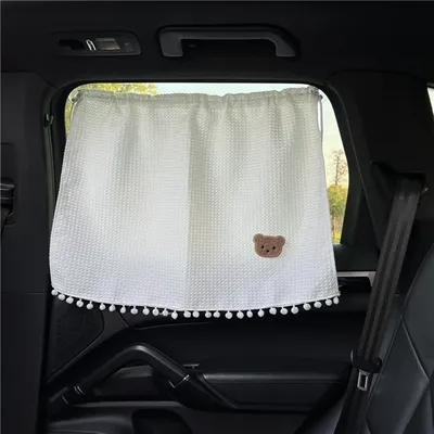Universal Suction Cup Curtain Flower Car Window Sunshade Cover Cartoon Side Window Sunshade Uv Protection For Kid Baby