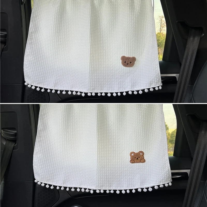 Universal Suction Cup Curtain Flower Car Window Sunshade Cover Cartoon Side Window Sunshade Uv Protection For Kid Baby