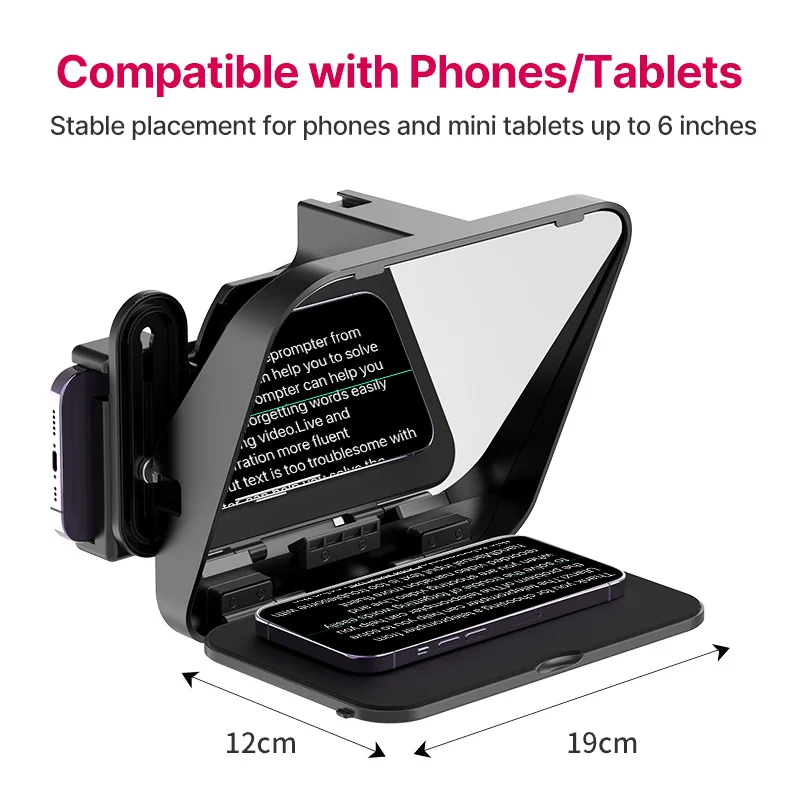Universal Teleprompter Prompter DSLR Camera Smartphone Tablet Laptop Teleprompter Live Streaming Video Recording Universal Teleprompter Prompter DSLR Camera Smartphone Tablet Laptop Teleprompter Live Streaming Video Recording