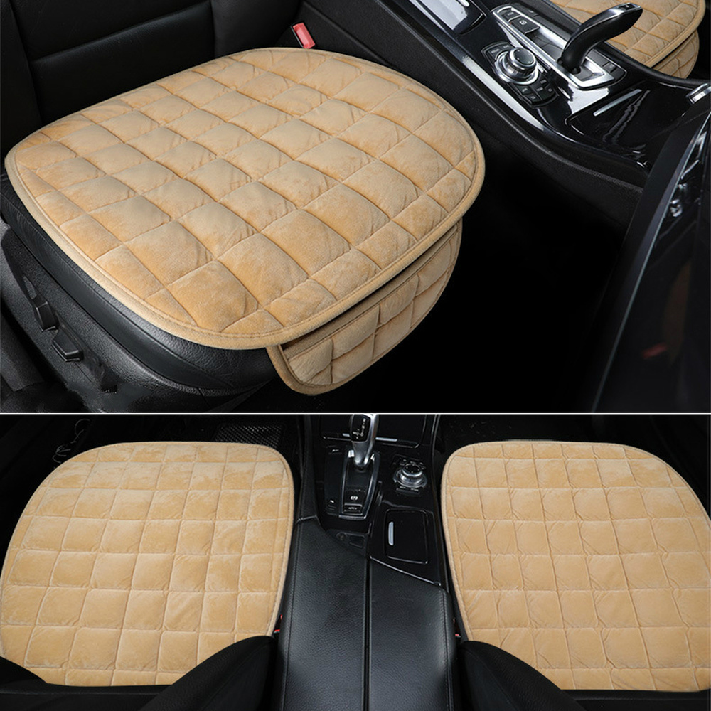 Universal Winter Warm Car Seat Cover Cushion Anti-slip Front Chair Seat Breathable Pad Car Seat Protector Seat Covers