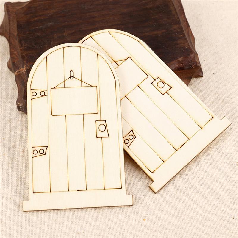 Unpainted Wooden Fairy Door Garden Ornament (50 pcs) Unpainted Wooden Fairy Door Garden Ornament (50 pcs)