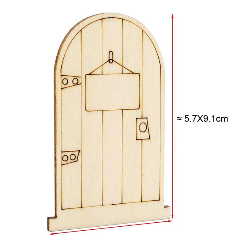 Unpainted Wooden Fairy Door Garden Ornament (50 pcs) Unpainted Wooden Fairy Door Garden Ornament (50 pcs)