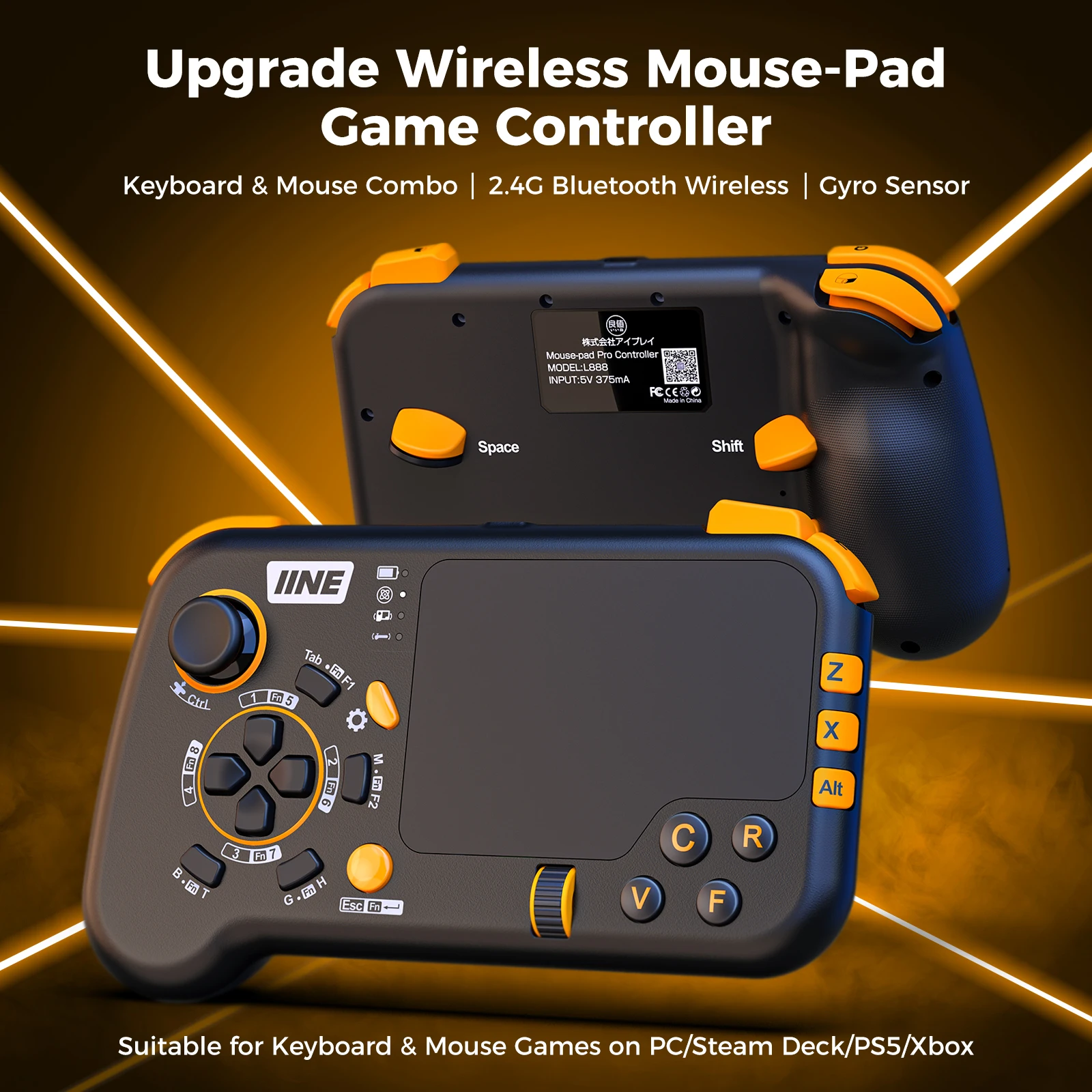 Upgrade Wireless Mouse-Pad Controller As Keyboard and Mouse Combo Set with Touchpad Upgrade Wireless Mouse-Pad Controller As Keyboard and Mouse Combo Set with Touchpad