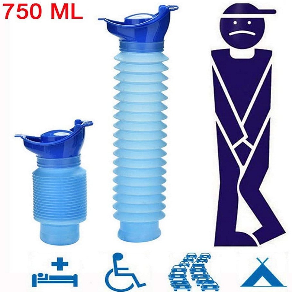 Urinal Car Urinal Bucket Outdoor Standing Urine Emergency Travel Portable Reusable Shrinkable Camping Toilet Urine Leak