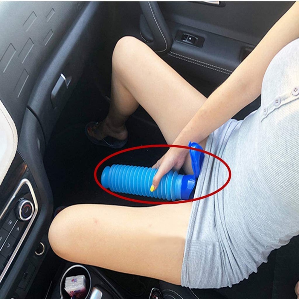 Urinal Car Urinal Bucket Outdoor Standing Urine Emergency Travel Portable Reusable Shrinkable Camping Toilet Urine Leak