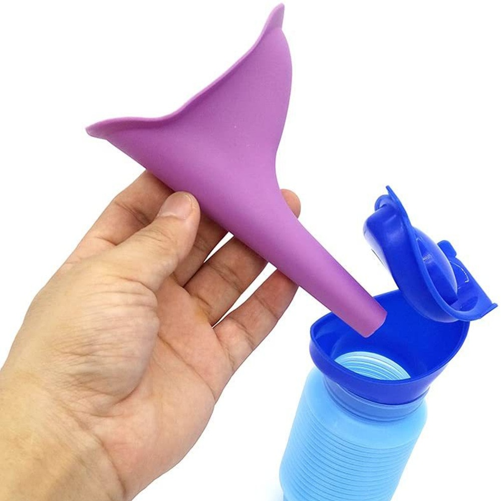 Urinal Car Urinal Bucket Outdoor Standing Urine Emergency Travel Portable Reusable Shrinkable Camping Toilet Urine Leak