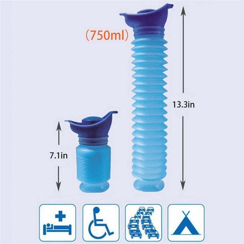 Urinal Car Urinal Bucket Outdoor Standing Urine Emergency Travel Portable Reusable Shrinkable Camping Toilet Urine Leak