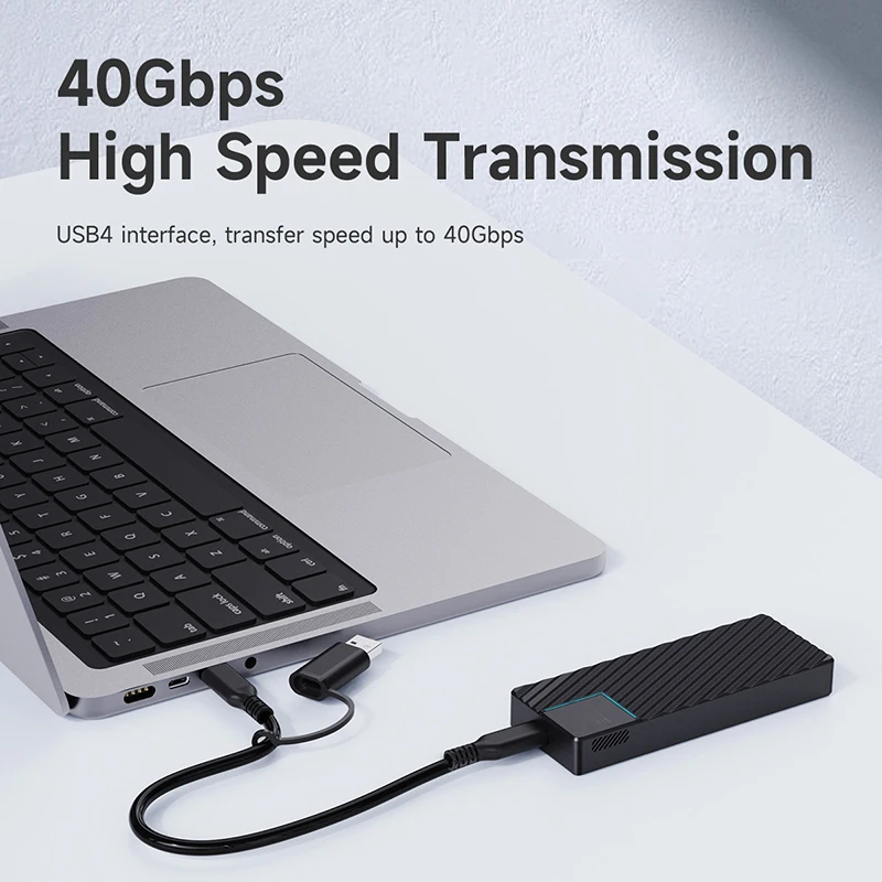 USB 4.0 40Gbps M.2 NVMe SSD Enclosure Compatible with Thunderbolt 4/3 USB 3.2/3.1/3.0 ASM2464 External Hard Drive Case USB 4.0 40Gbps M.2 NVMe SSD Enclosure Compatible with Thunderbolt 4/3 USB 3.2/3.1/3.0 ASM2464 External Hard Drive Case