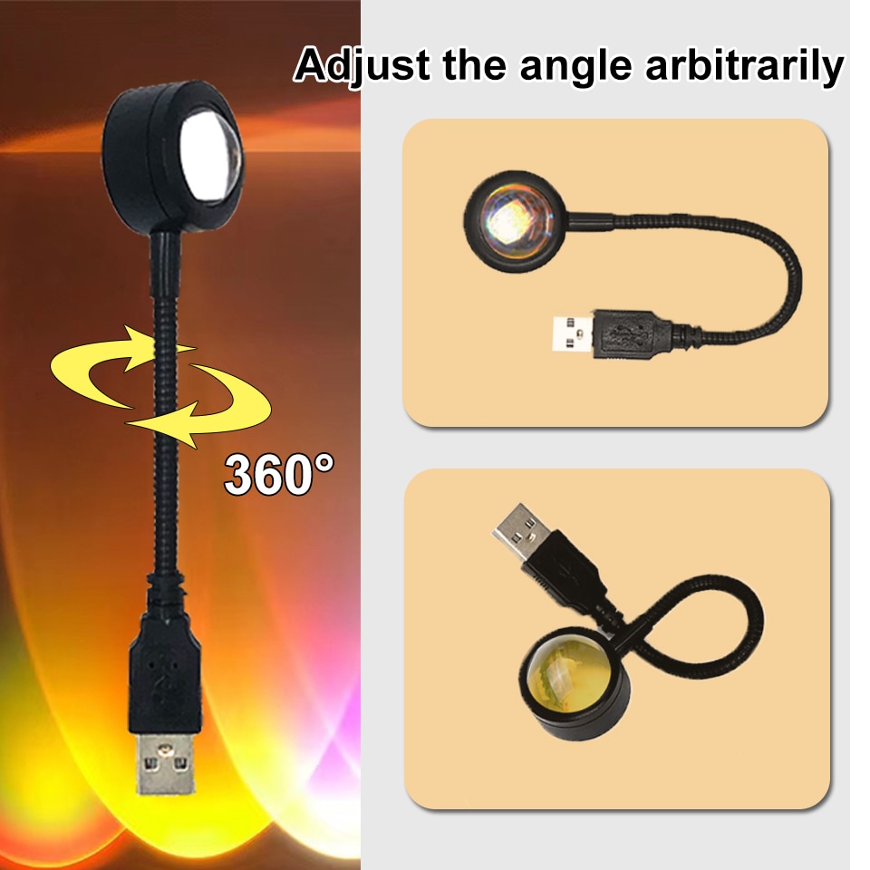 USB Atmosphere Lamp Sunset Projector USB Atmosphere Lamp Sunset Projector