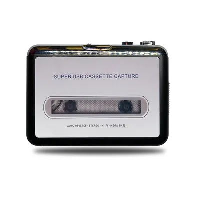 USB Cassette Capture Radio Player Portable USB Cassette Tape to MP3 Converter Capture Audio Music Player Tape Cassette